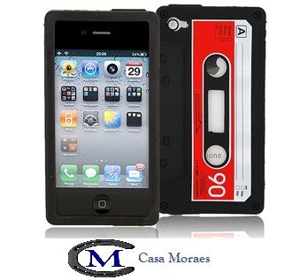 Case de Silicone para iPhone 4 em forma de Fita K7